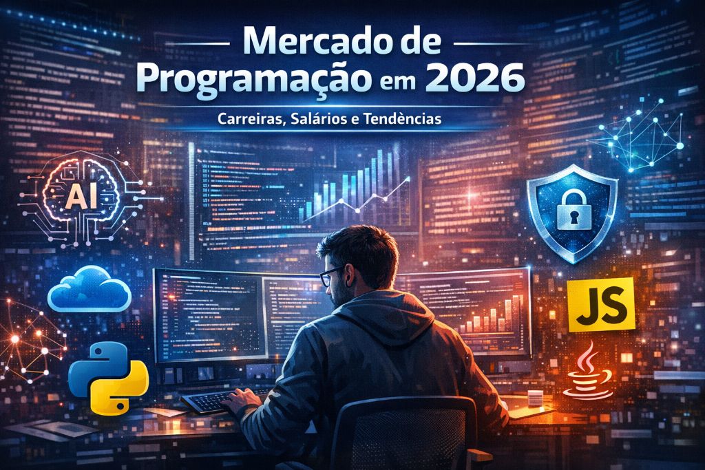 Mercado de Programação em 2026: tendências, carreiras e como se posicionar para o futuro